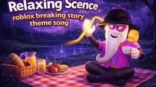 Relaxing Rainy Night 🌧️💜 | Roblox Breaking Story Theme Song (Calm & Peaceful)