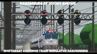 Roblox Rush Hour Railfanning at Jersey Avenue (Northeast Corridor Train Simulator)
