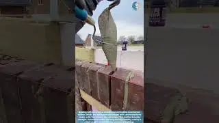 Filling Bricks Joints With Mortar. #construction #constructionchannel