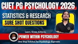 CUET PG Psychology 2026 | Statistics & Research Most Important Questions