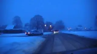 Driving In Snow Along Poolbrook Road (B4208), Malvern, Worcestershire, England 18th February 2010