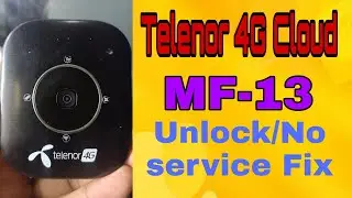 Telenor4g Black Cloud MF13 Unlock All Sim Working No service Fix By Online tricks