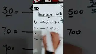 Percentage trick by Amna Akram #percentage #mathtricks