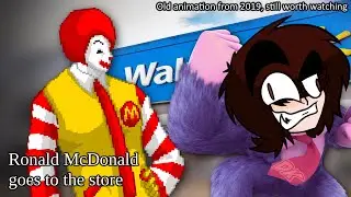 Ronald McDonalds goes to the store (2019 animation from Twitter)