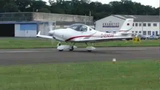Aquila A210 landing and takeoff at Kyritz, EDBK