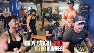 65 Kilo Ka Banda aur 45-45 KG Ke Dumbbells! 🔥 Chest Workout | Rishu Gupta ,John 