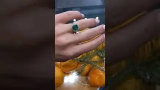 Кольцо с изумрудом 3.40 ct. Бриллианты огранки 