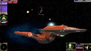 USS Crusader vs Klingon TOS Ships | KM | Star Trek Bridge Commander