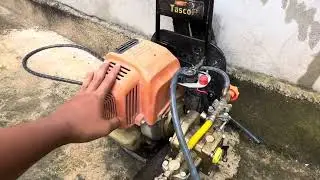 Merubah Mesin Potong Rumput Menjadi Sprayer