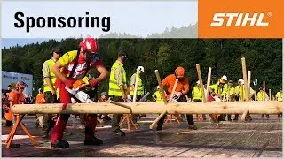 Disziplin Entasten bei der Waldarbeitsmeisterschaft