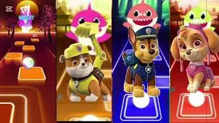Paw Patrol Team Sky vs Ryder vs Rubble vs Chase Coffin Dance Music Tiles Hop EDM Rush