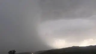 MONSTER HAIL SHaFt, double rainbow and mammatus in Wyoming!