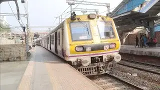 Mumbai local train arriving at vikhroli railway station video | Train videos Indian railways station