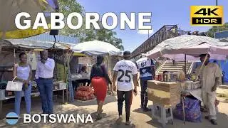 Габороне &ndash; От железнодорожного вокзала до памятника Three Dikgosi | Ботсвана 🇧🇼 янв. 2026 [4K HDR]