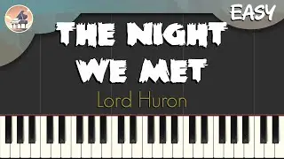 Lord Huron - The Night We Met | Easy Piano Tutorial