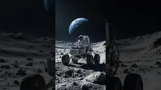 Astronaut Driving a Rover on the Moon 🌕🚀