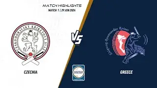 Match 1 - CZE vs GRE | Highlights | ECI Czechia-Greece, 2024 | 29 Jun 2024 | ECI24.051
