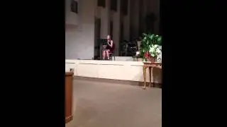 Hailey playing her clarinet at Beverly's memorial service