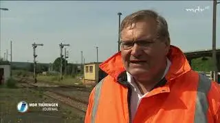 Oberlandbahn Bauarbeiten am Bahnhof Triptis