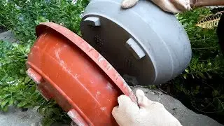 How to make a bonsai pot very easily || cement pot || DIY flower pot