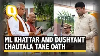 ML Khattar and Dushyant Chautala Take Oath as Haryana Chief Minister and Deputy Chief Minister