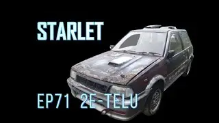TOYOTA STARLET EP71 2E-TELU turbo 5-speed manual mission  ENGINE START movie