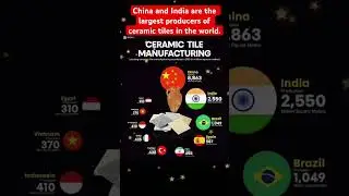 China and India are the largest producers of ceramic tiles in the world. #ceramic  #manufacturing