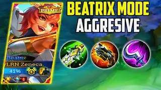 Mode Bantai!! | Build Beatrix Tersakit 2023 | Top Global Beatrix | Cara Bermain Beatrix | MLBB