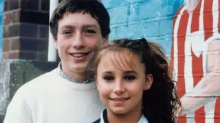 Lee MacDonald as Zammo McGuire & Melissa Wilks ❤️ as Jackie Wright in #GrangeHill #grangehillfans