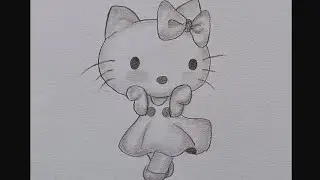 Cute Hello Kitty Drawing Step by Step | Easy Art Tutorial for beginners| #hellokitty#drawingtutorial