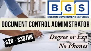 Work From Home with BGS | Document Control Admin | Degree or Experience | No Phones | APPLY TODAY!!