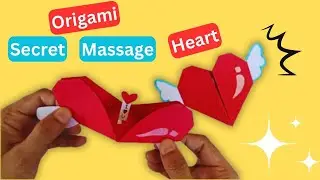 origami secret massage heart || How to fold a heart step by step || Origami