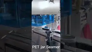 PET jar Seamer Machine, Automatic Aluminum Foil Lid Sealing Machine for Plastic Can,  Sealer #can