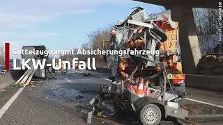Schwerer LKW-Unfall: Sattelzug kracht auf Innkreisautobahn bei Steinhaus in Absicherungsfahrzeug