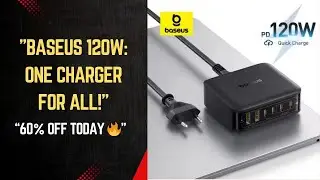 Baseus 120W GaN 6-in-1 Fast Charger for Laptop & iPhone