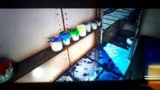 Lime paint painted on train