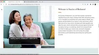 Sunrise Senior Living of Redmond Before and After: Web Accessibility vs Digital Inclusion.