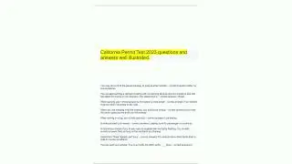 California Permit Test 2023 questions and answers well illustrated96