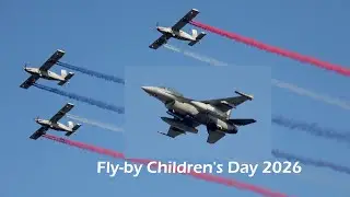 RTAF AU-23 & F-16BM fly-by Children's Day 2026
