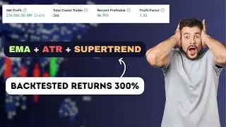 SuperTrend + ATR + EMA Best Strategy 2024 | 300% Result in BackTest | TradingView Strategy 2024