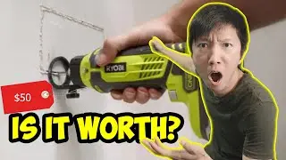 Аккумуляторный роторный резак для гипсокартона Ryobi P-531 One+ 18 В, демонстрация, $50