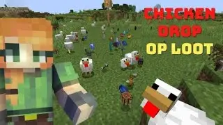 Minecraft but, Chicken drop op loots #minecraft #viral #survival