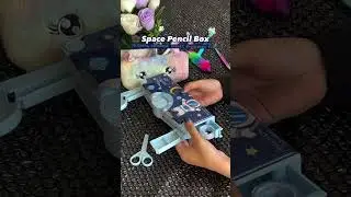 Space pencil box with scissors, cellotape, eraser, sharpener and ruler   #stationery #unicorn #space