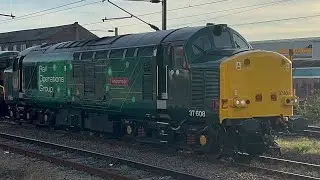 37608 ROG Drag 730228 + 730229 LNWR pass through Doncaster railway station