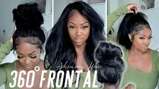 VERSATILE & GLUELESS! 360 Invisi Strap WIG install | new born hairline ft. ASHIMARY hair