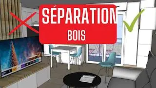 Separation bois pour l'entr&eacute;e : 3 projets 3D