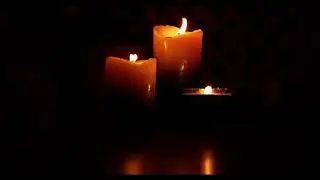 Candle Trio - HD 1080p - 8 HOURS Of Burning Candles with Gentle Breeze (Video Only)