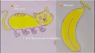 how to draw Banana, Cat, Beetle & Alien || Easy Way to Banana, Cat, Beetle & Alien