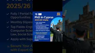PhD in Cyprus#2025-26#fullyfundedscholarships #applynow  mpconsultantservice@gmail.com