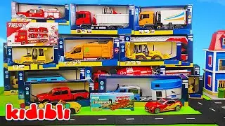 Giocattoli Camion della Spazzatura, Polizia e Bulldozer 🚛🚓 Video Educativo per Bambini | Kidibli